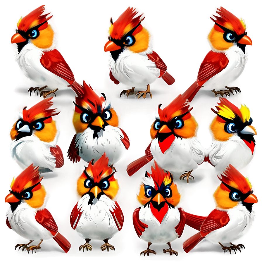 Cute Cardinal Character Png 05242024