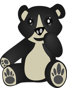 Cute Cartoon Baby Bear PNG with transparent background