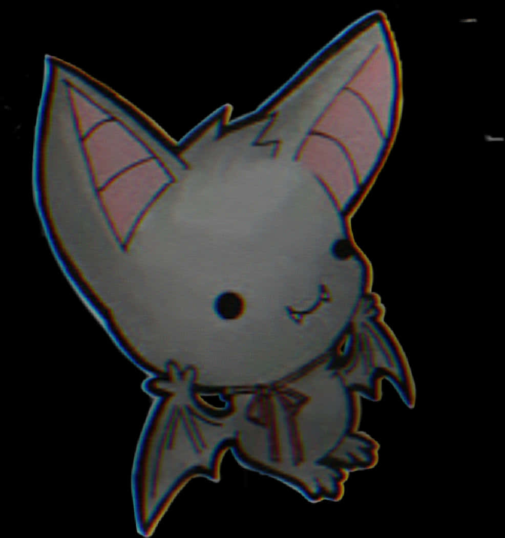 Cute Cartoon Bat PNG with transparent background