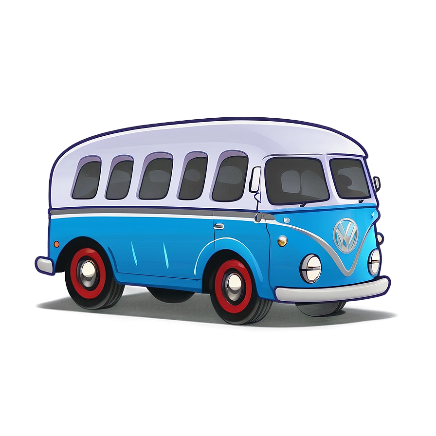 Cute Cartoon Bus Design Png 06272024