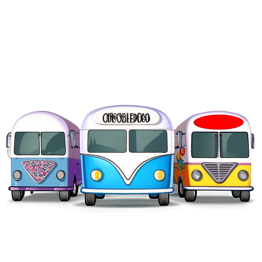 Cute Cartoon Bus Design Png Kyj35