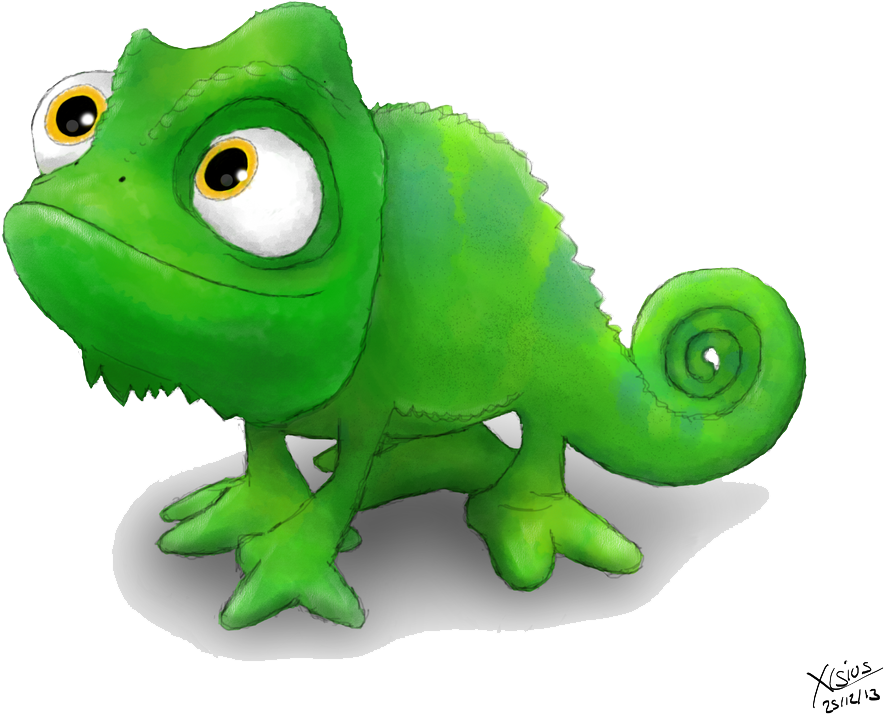 Cute Cartoon Chameleon