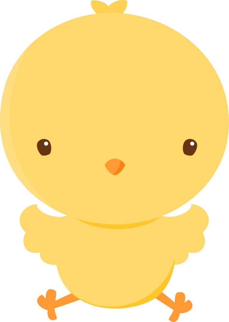 Cute Cartoon Chick Illustration PNG with transparent background