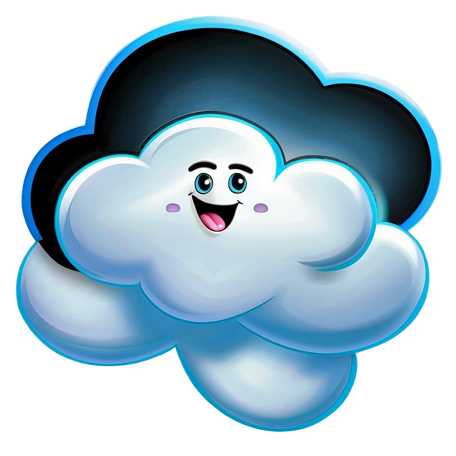 Cute Cartoon Cloud PNG 2 PNG image with a transparent background, free high-resolution download