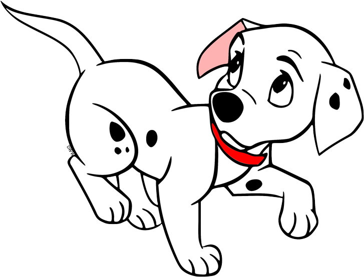 Cute Cartoon Dalmatian Puppy