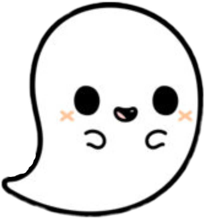Cute Ghost Sticker Transparent - Cute Ghost Png, Png Download PNG with transparent background