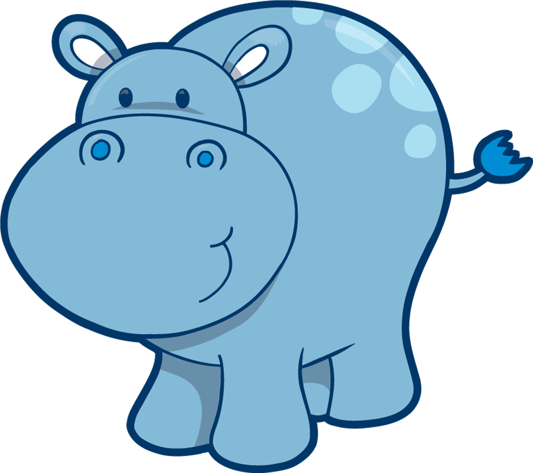 Cute Cartoon Hippopotamus