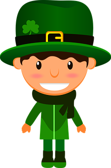 Cute Cartoon Leprechaun PNG with transparent background
