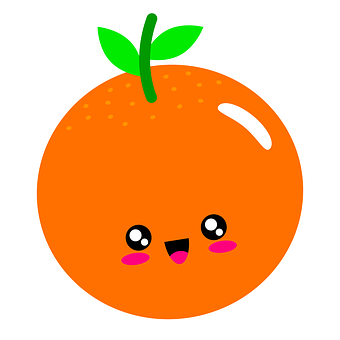 Cute Cartoon Orange