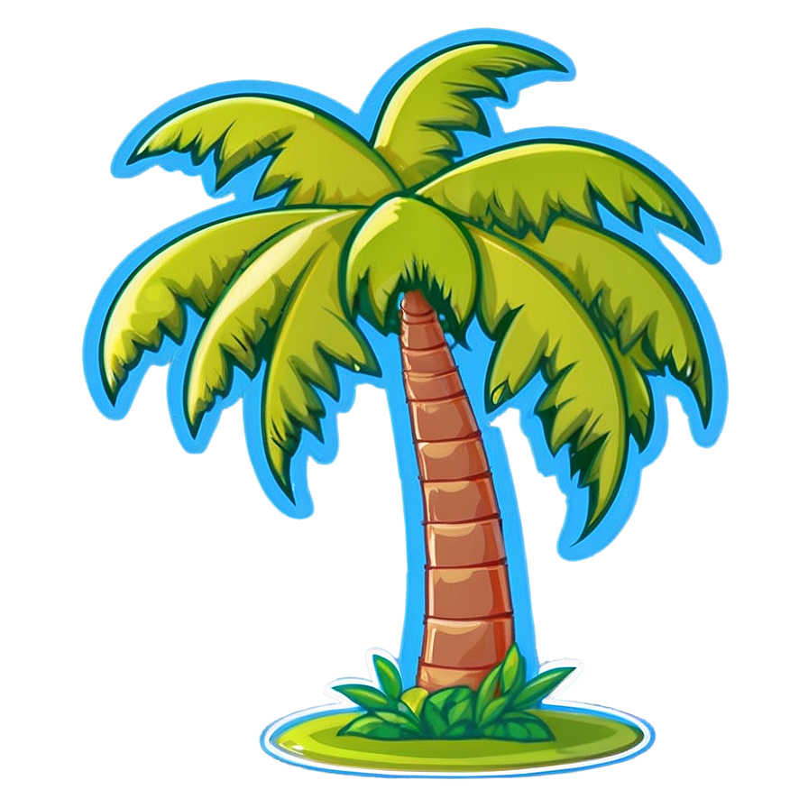 Cute Cartoon Palm Tree PNG 06212024 PNG image with a transparent background, free high-resolution download