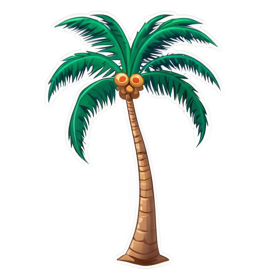 Cute Cartoon Palm Tree PNG 06212024 PNG image with a transparent background, free high-resolution download
