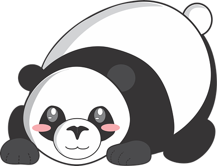 Cute Cartoon Panda PNG with transparent background