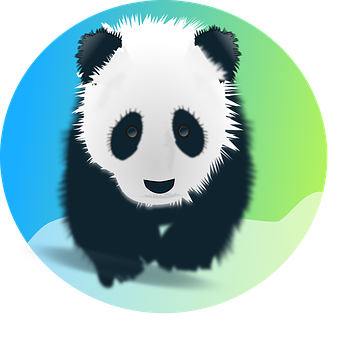 Cute Cartoon Panda Icon PNG with transparent background