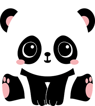Cute Cartoon Panda PNG with transparent background
