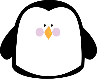 Cute Cartoon Penguin Graphic PNG with transparent background