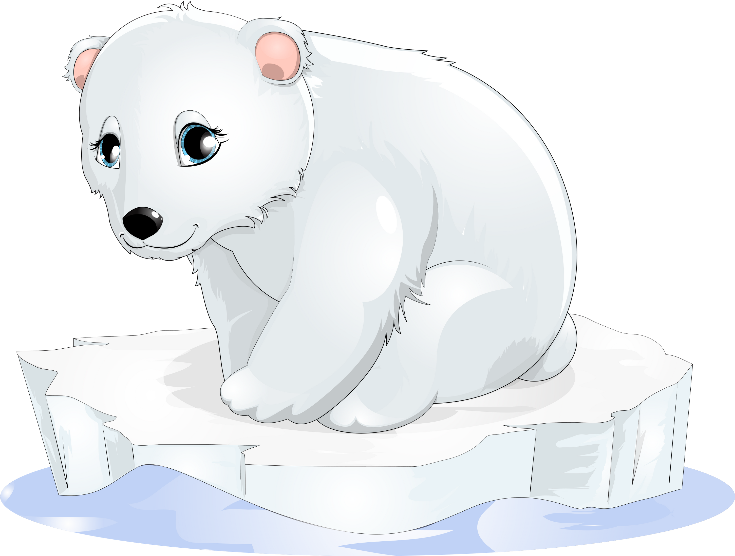 Polar Bear Transparent Transparent Image Clipart - Baby Polar Bear Animation, HD Png Download PNG with transparent background