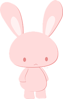 Cute Cartoon Rabbit Illustration PNG with transparent background