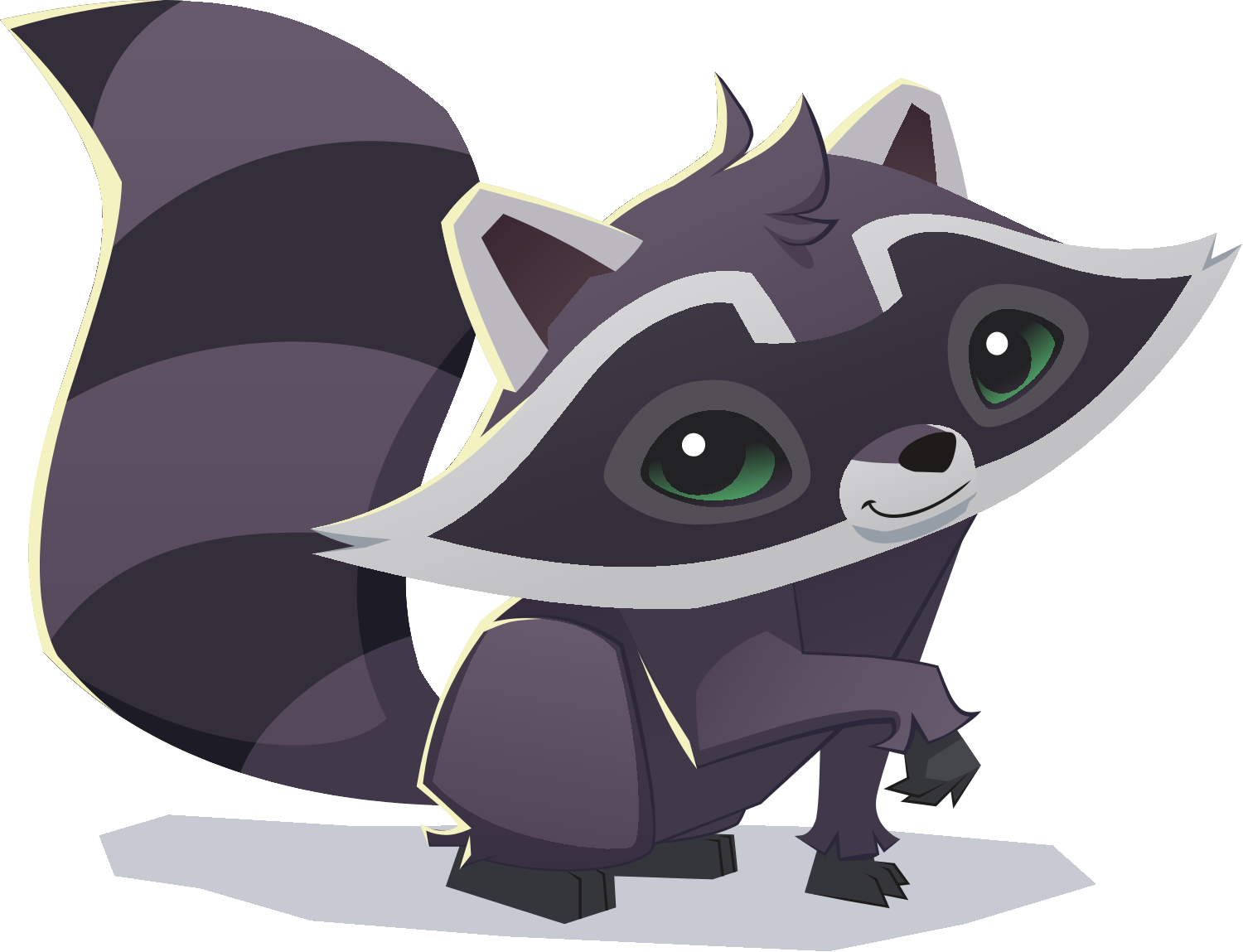 Cute Cartoon Raccoon PNG with transparent background