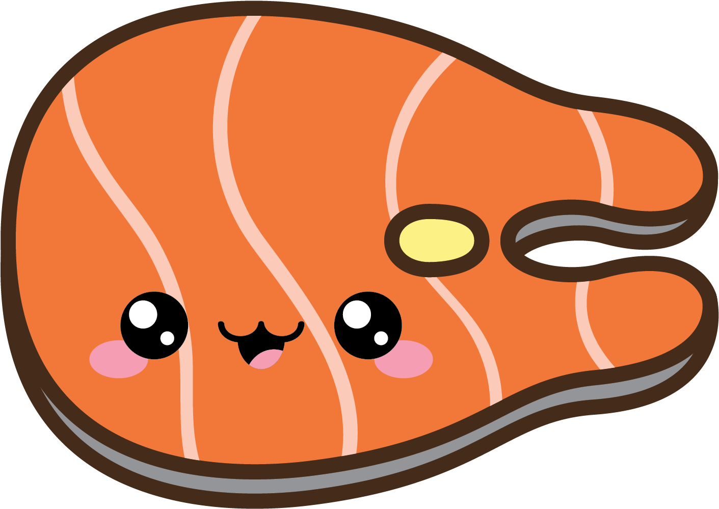 Cute Bbq Salmon - Cute Salmon Png, Transparent Png PNG with transparent background