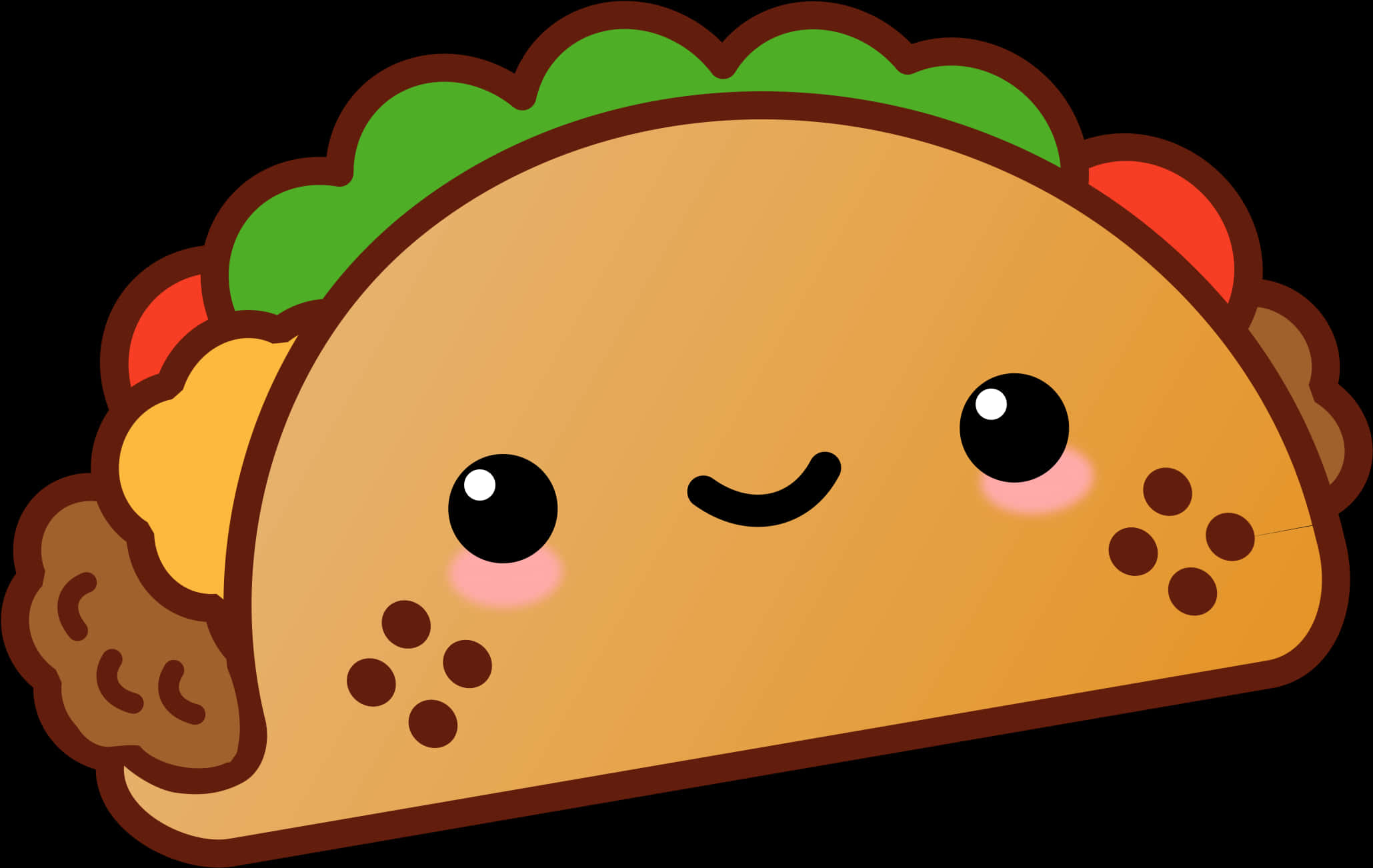 Cute Cartoon Taco Graphic