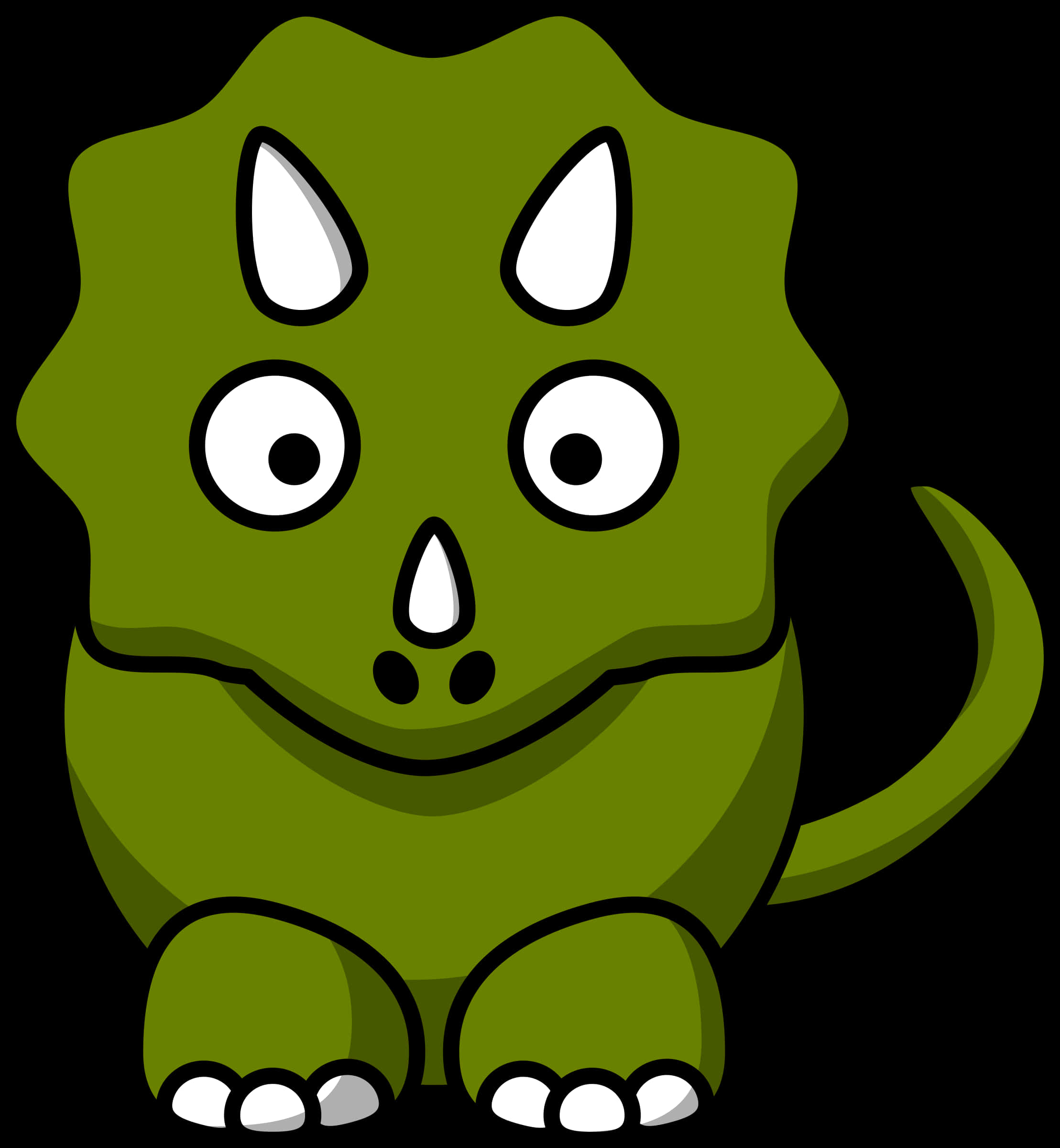 Cute Cartoon Triceratops