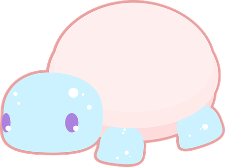 Cute Cartoon Turtle PNG with transparent background