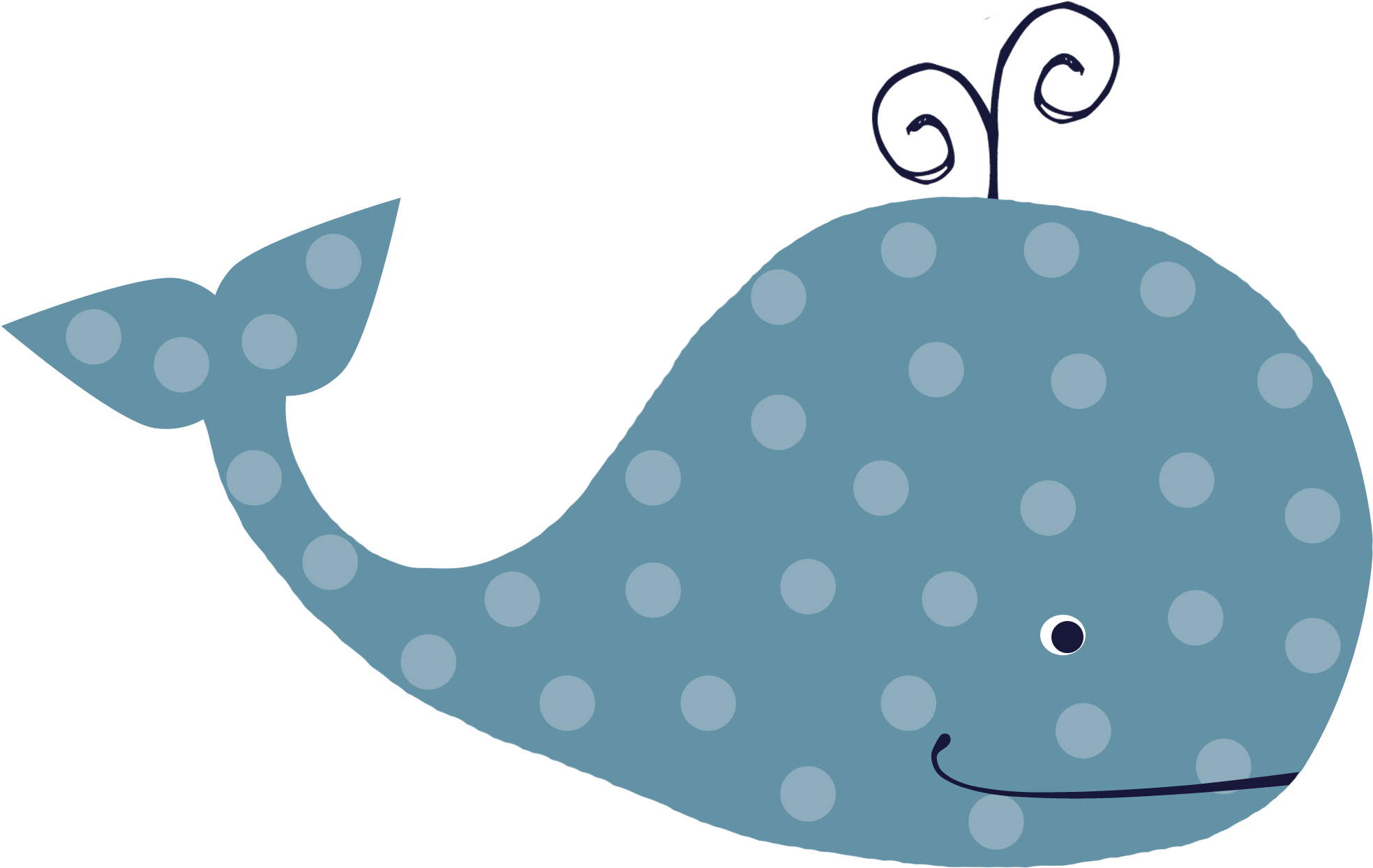 Cute Cartoon Whale Illustration