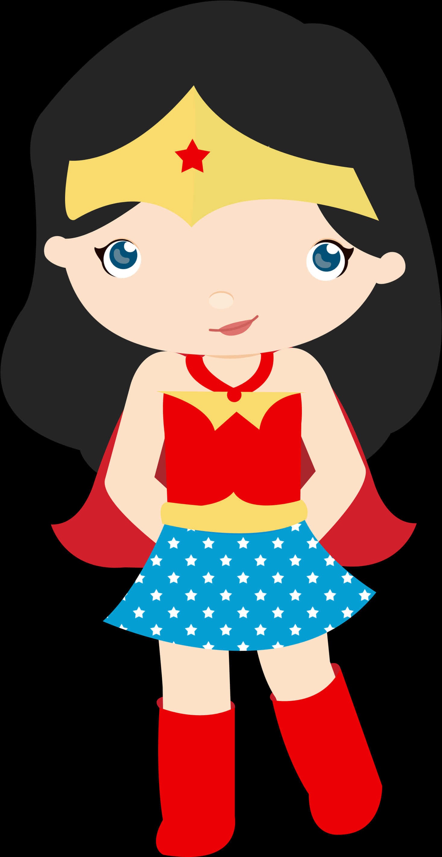 Kids Costume Party Clipart - Wonder Woman Cupcake Topper, HD Png Download PNG with transparent background