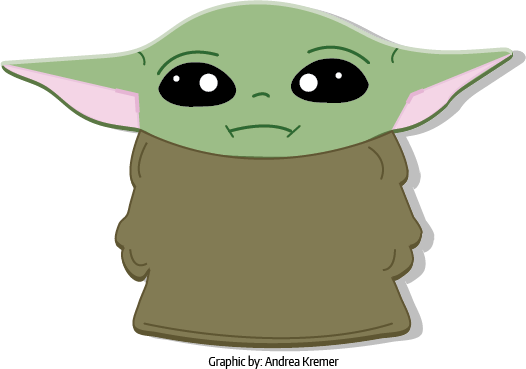 Cute Cartoon Yoda Illustration