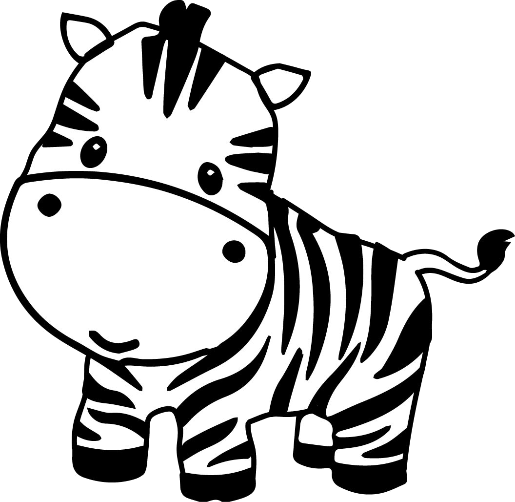 Cute Cartoon Zebra