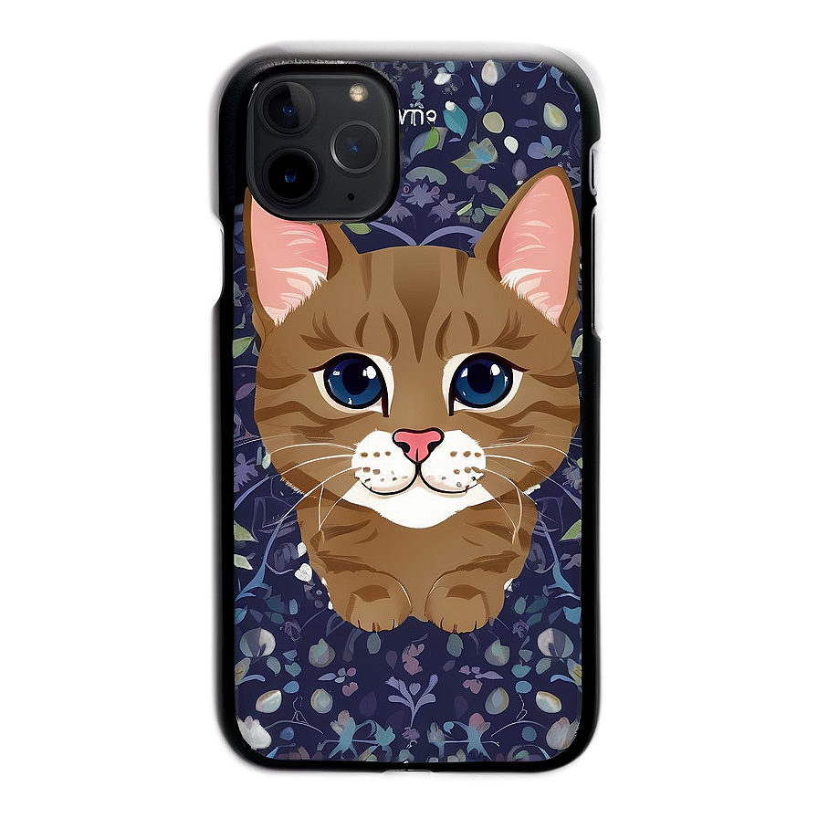 Cute Cat Illustration Phone Case Png Umt