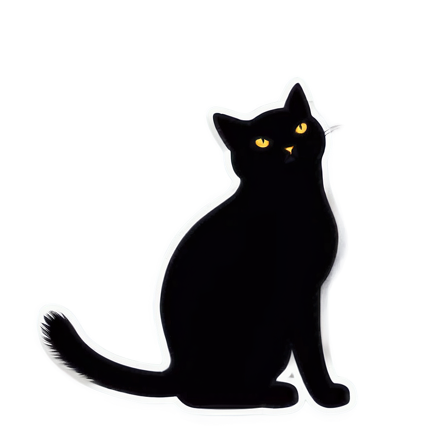 Cute Cat Silhouette Vector Png Nfk77