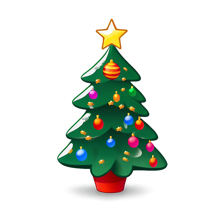 Cute Christmas Tree Cartoon Png 6