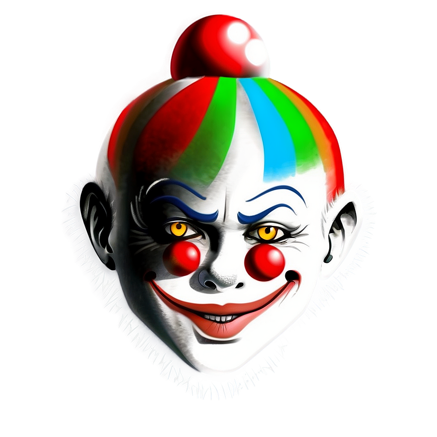 Cute Clown Sketch Png 8