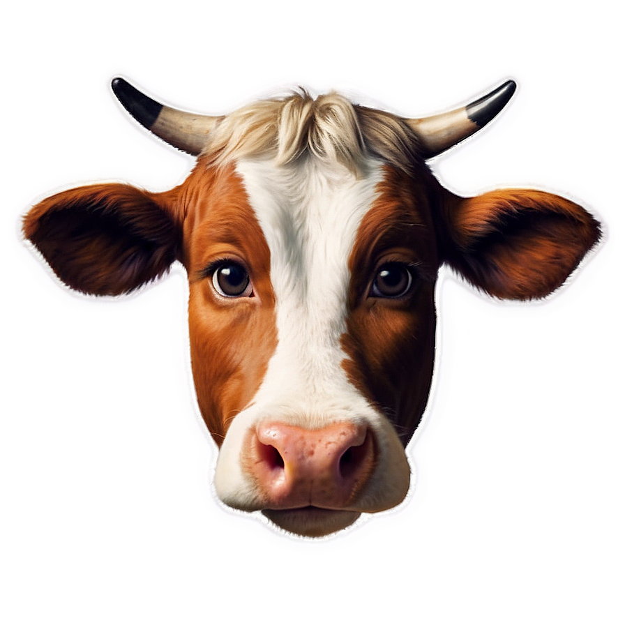 Cute Cow Face Clipart Png 06212024