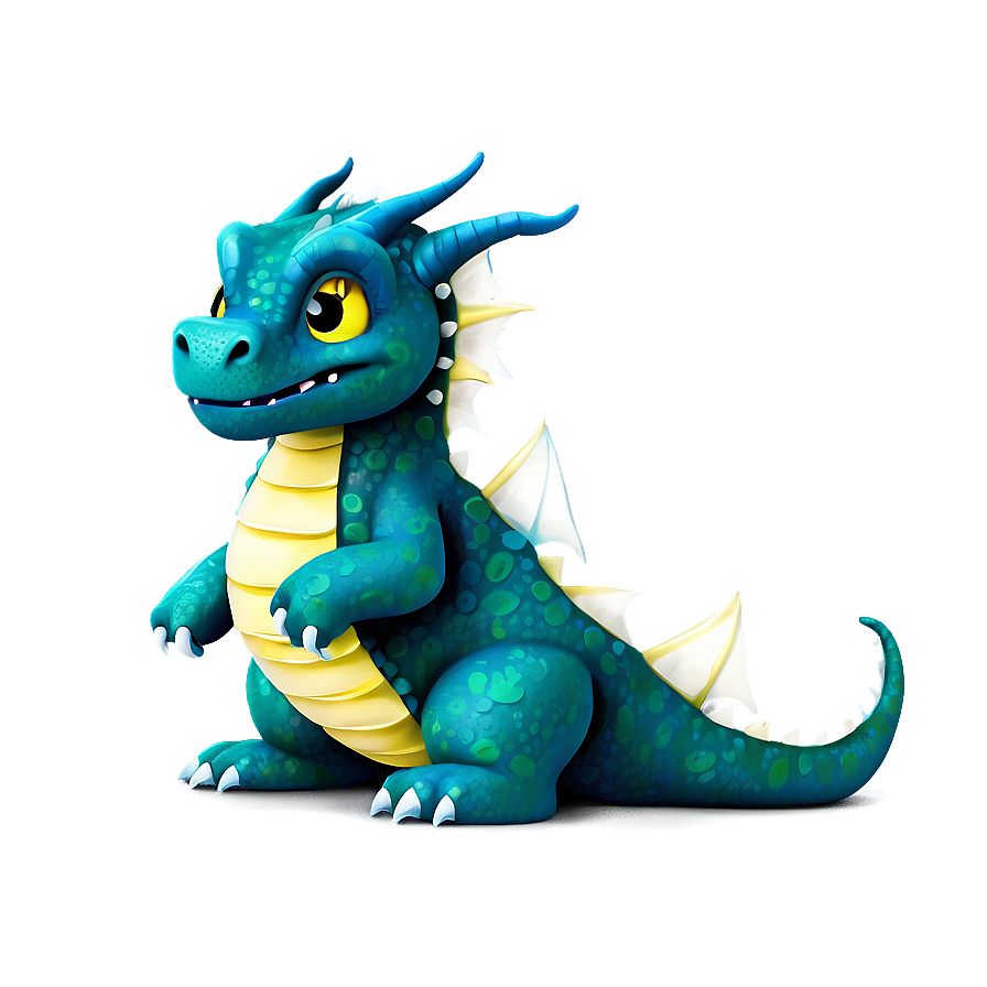 Cute Dragon In Sweater Png 06262024