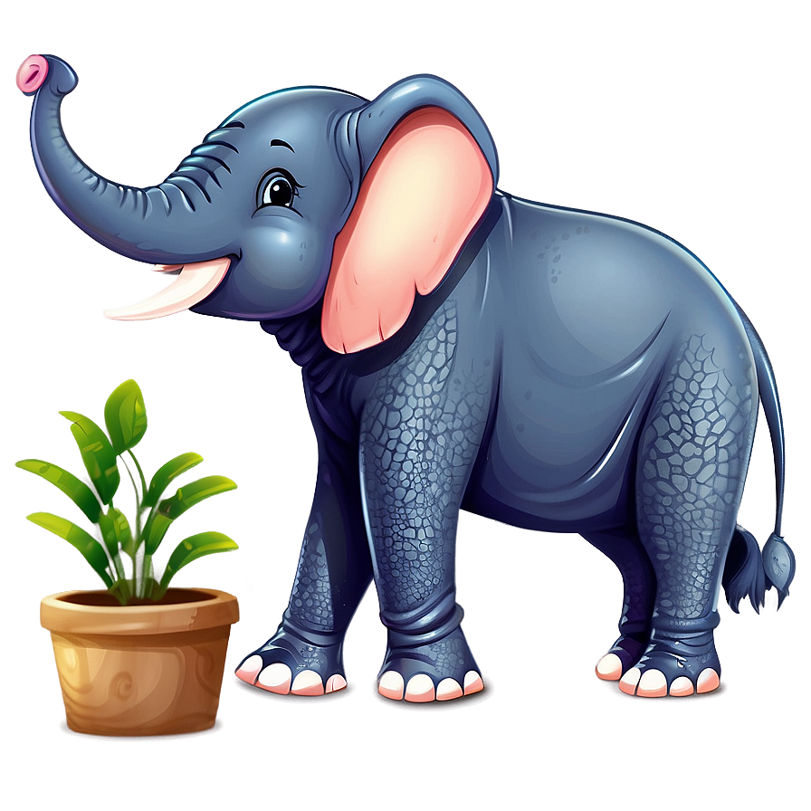 Cute Elephant Cartoon Png Vgg