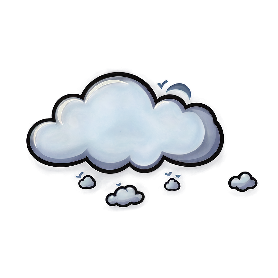 Cute Fart Cloud Cartoon Png 9