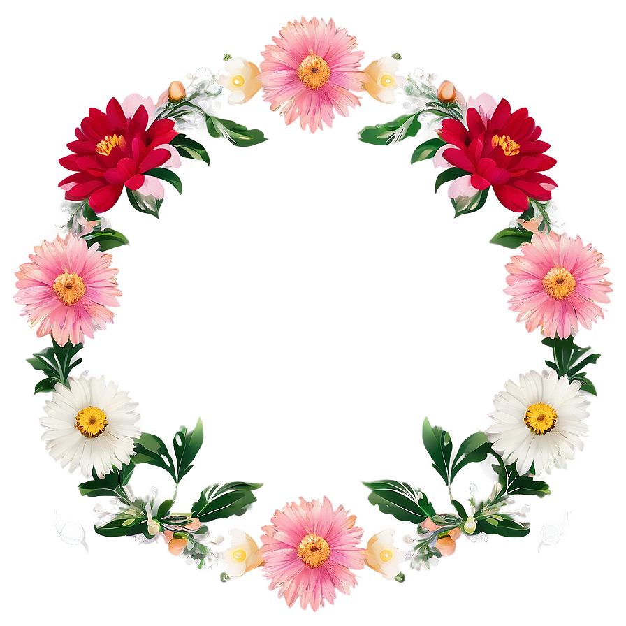 Cute Flower Frame Png Swn50