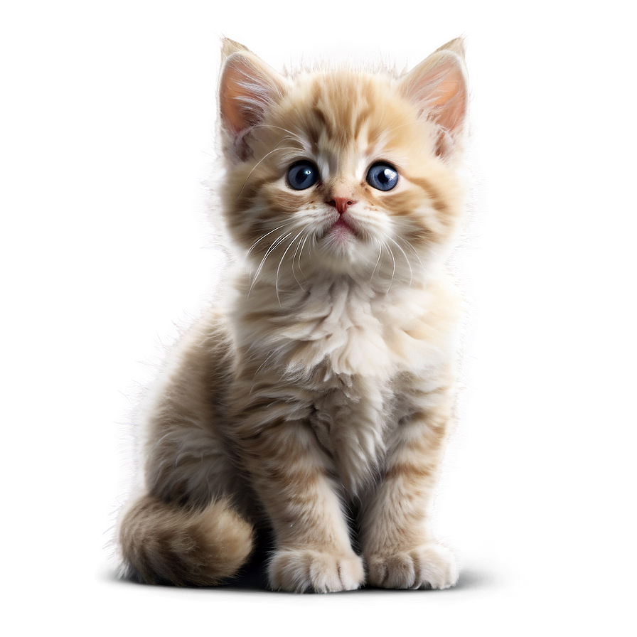 Cute Fluffy Kitten PNG 05232024 PNG with transparent background