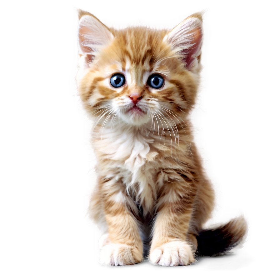 Cute Fluffy Kitten PNG eab PNG with transparent background