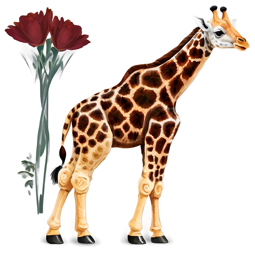 Cute Giraffe Calf Png 05032024