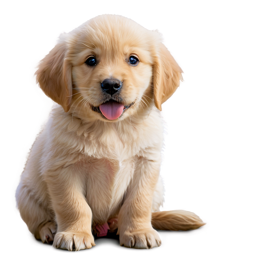 Cute Golden Retriever Puppy Sitting Png Xqn