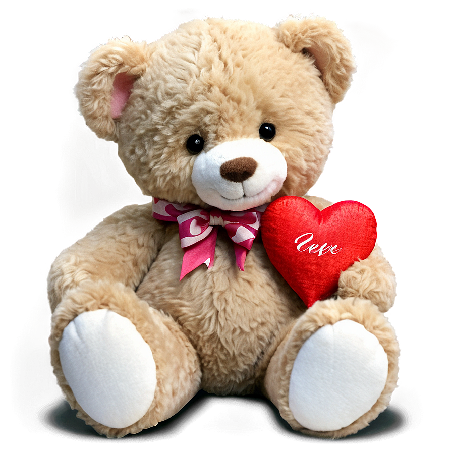 Cute Happy Valentines Teddy PNG vet PNG with transparent background