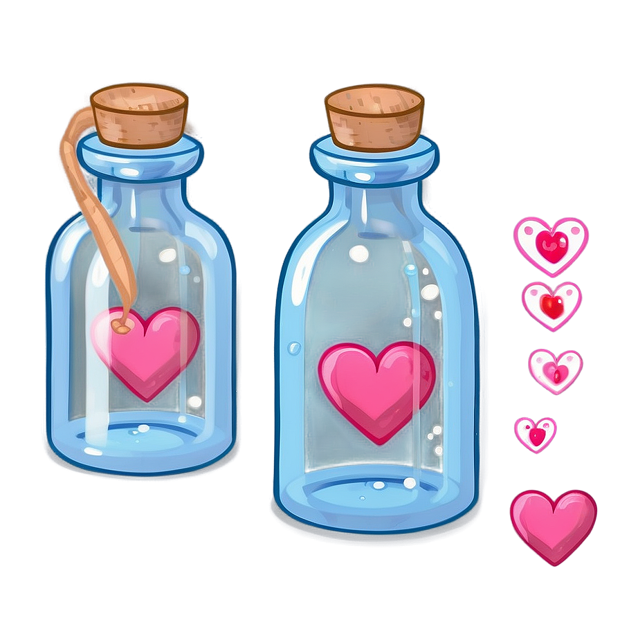 Cute Heart In A Bottle Png 05232024