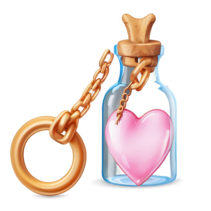 Cute Heart In A Bottle Png 79