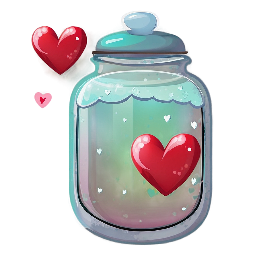 Cute Heart In A Jar Png Jyq