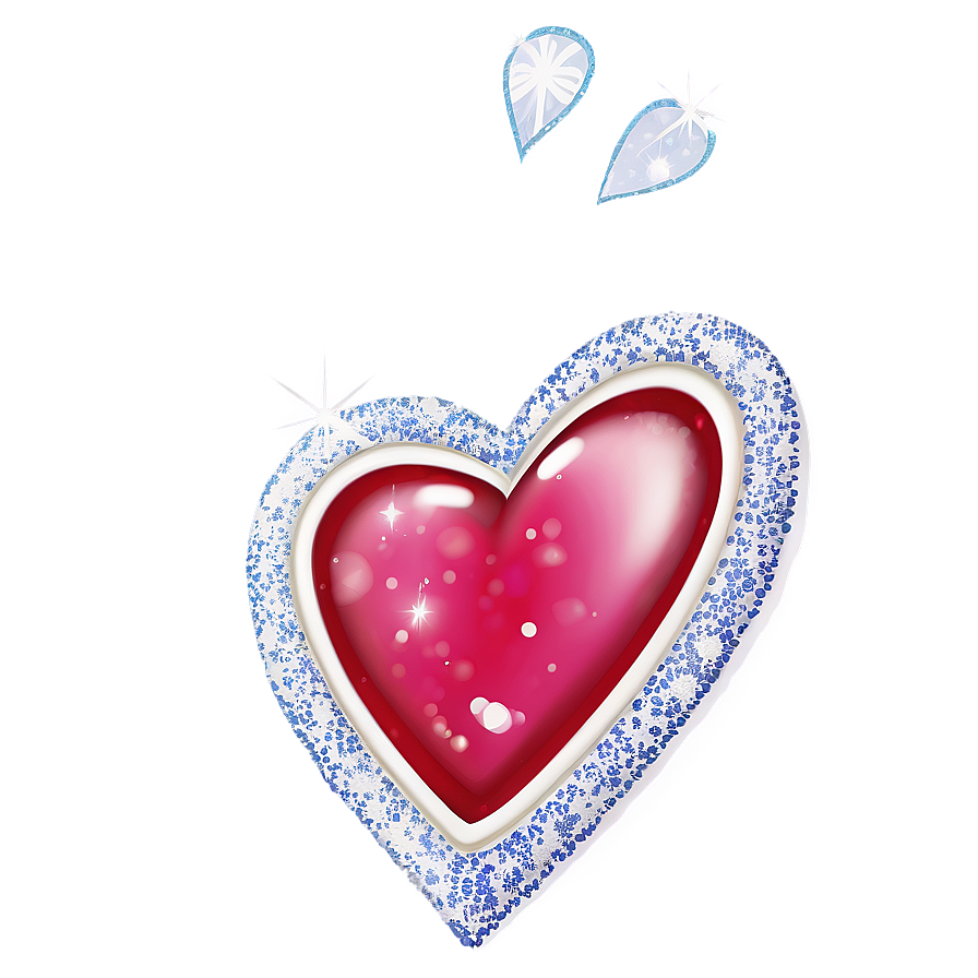 Cute Heart With Glitter Png 05232024