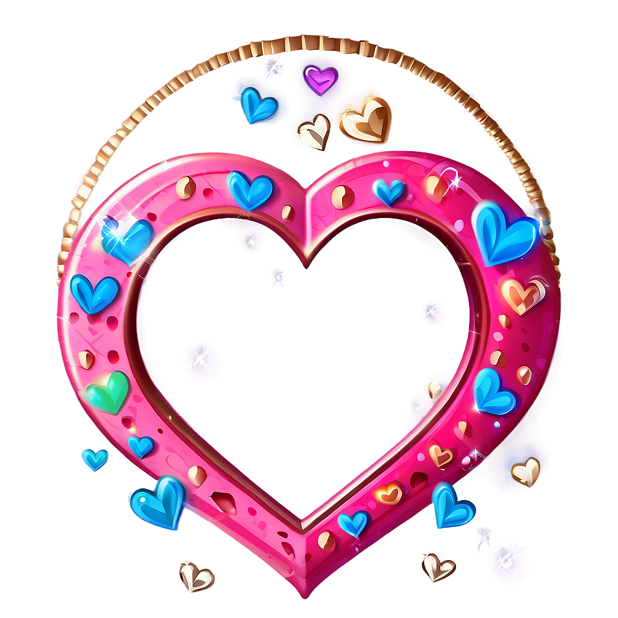 Cute Heart With Glitter Png Vyi