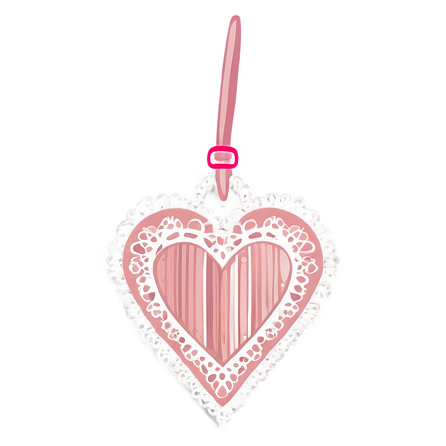 Cute Heart With Lace Png 05232024